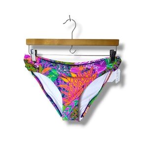 NWT Trina Turk Swim & Spa Tropical Escape Hipster Bikini Bottom Colorful Sz 12